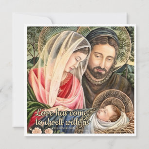 Heliga Familjekatolsk julprydnad Julkort