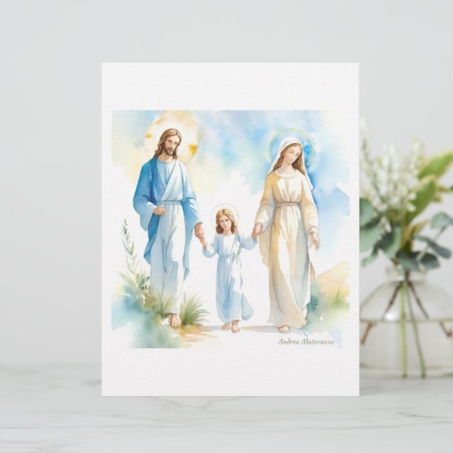 Heliga-familjen Brevhuvud (Stående Fram)