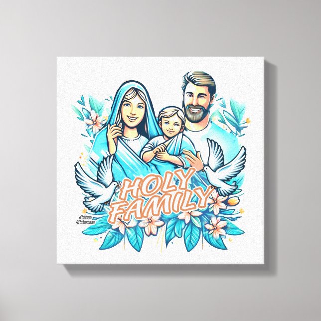 Heliga-familjen Canvastryck (Framsida)