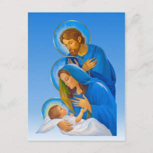 Heliga-familjen - Födelse - Baby Jesus födelse Vykort