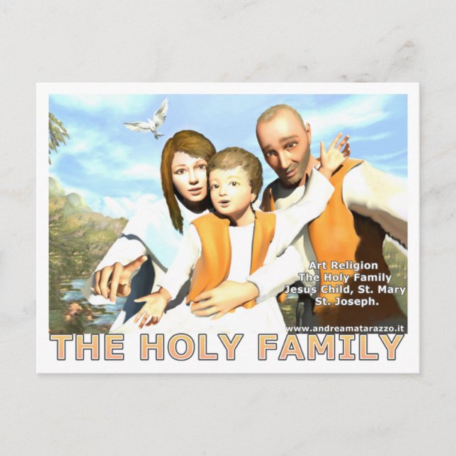 Heliga-familjen Helg Vykort (Framsida)