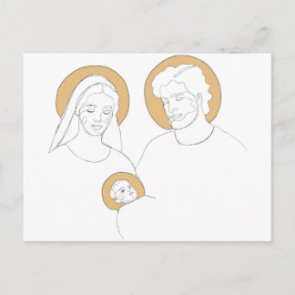 Heliga familjen helg vykort