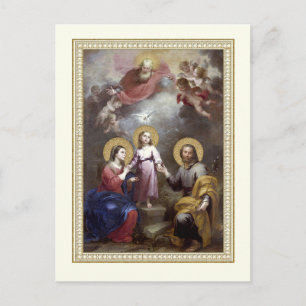 Heliga familjen Jesus Maria Josef Religiöst vintag Vykort