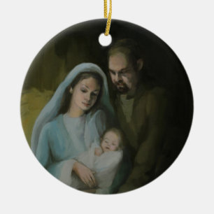 Heliga-familjen Julgransprydnad Keramik
