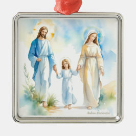 Heliga-familjen Julgransprydnad Metall