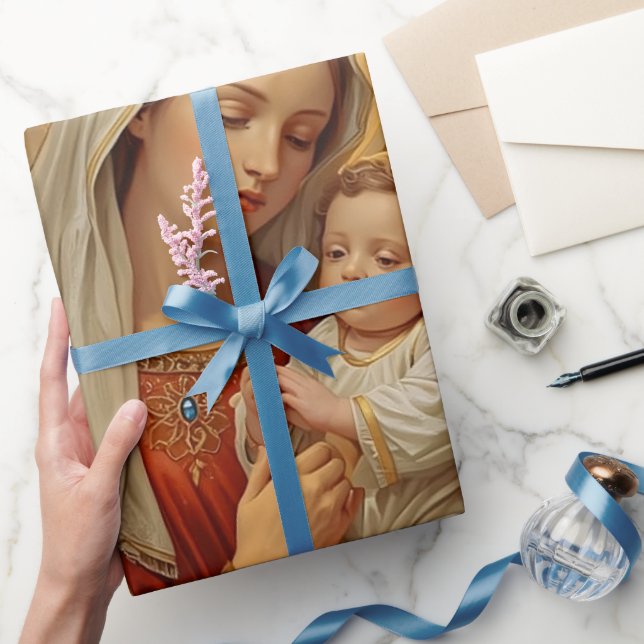 Heliga Familjen Julpapper För presentförpackning (Gifting)