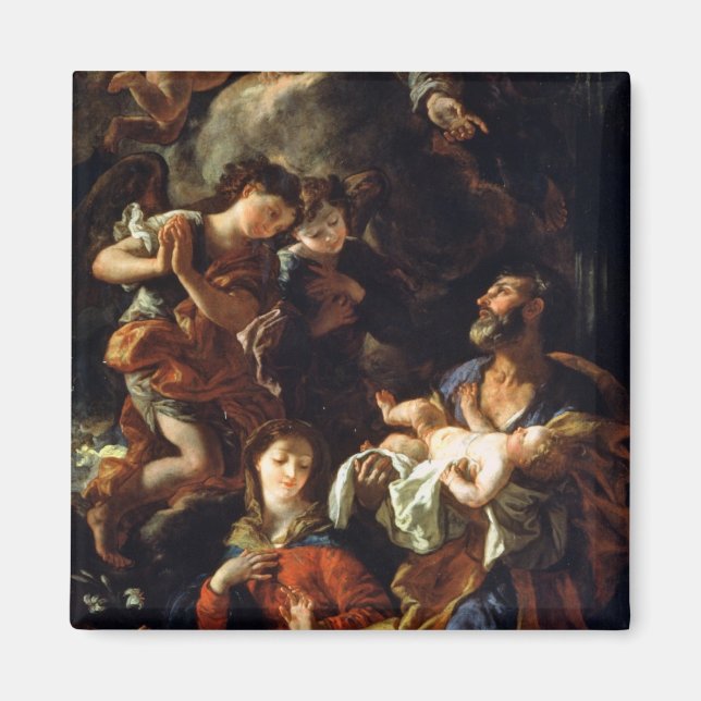Heliga-familjen (olja på canvas) magnet (Framsidan)