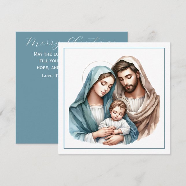 Heliga familjen – öm nativitets scen (Fram/baksida)