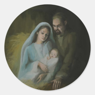 Heliga-familjen Runt Klistermärke