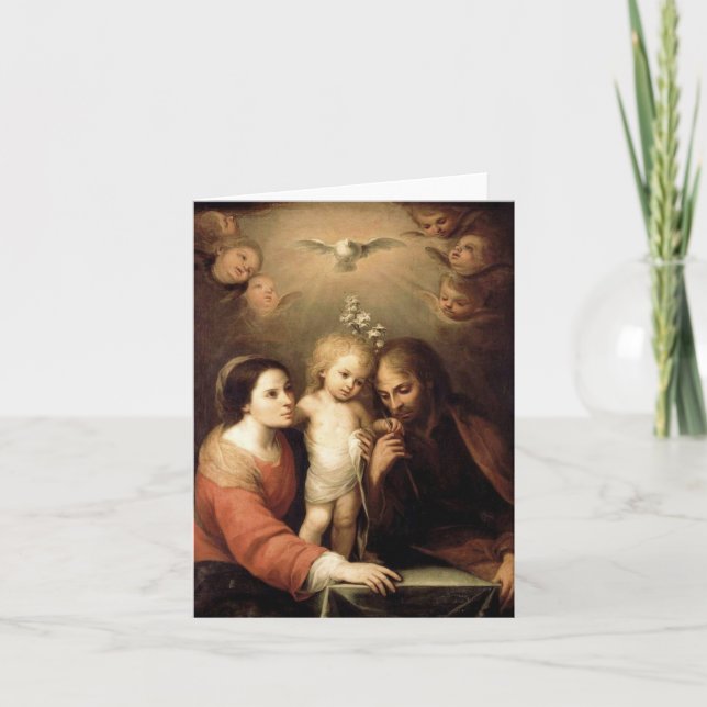Heliga familjen Sacrada Familia Kort (Framsida)