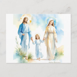 Heliga-familjen Vykort