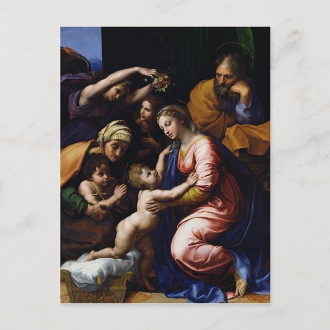 Heliga Family, 1518 Vykort (Framsida)