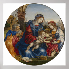 Heliga Family - Filippino Lippi - c1490 Poster