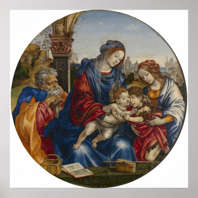 Heliga Family - Filippino Lippi - c1490 Poster (Framsidan)