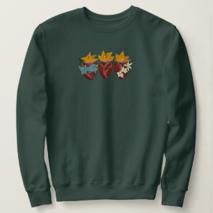Heliga Family Hearts Sweatshirt - Grönt T Shirt