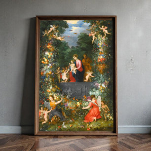 Heliga Family, Jan Brueghel Poster