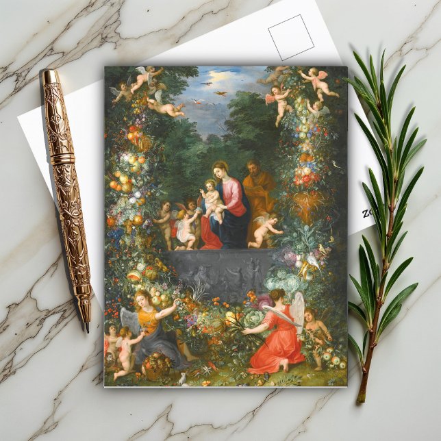 Heliga Family, Jan Brueghel Vykort (Skapare uppladdad)