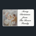 Heliga Family Jesus Mary Joseph jul Fraktsedel<br><div class="desc">Snygg vintage bild i Heligan Jesus,  Mary & Joseph</div>