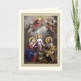Heliga Family Jesus Mary Joseph Religiösa Vintage Kort