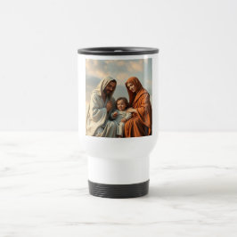 Heliga Family Jesus Mary och Joseph White Resemugg