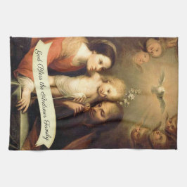 Heliga Family Jesus Mary St. Joseph Heliga Spirit Kökshandduk