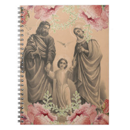 Heliga Family Jesus Mary St. Joseph Vintage Anteckningsbok