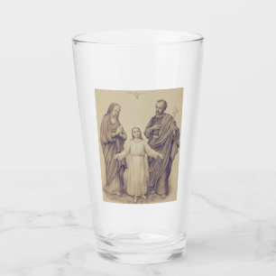 Heliga Family Jesus, Virgin Mary och Saint Joseph Glaskopp