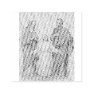 Heliga Family Jesus, Virgin Mary och Saint Joseph Självfärgande Stämpel