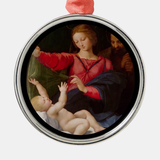 Heliga Family Madonna of Loreto Julgransprydnad Metall (Framsidan)