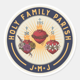 Heliga Family Parish Stickers Runt Klistermärke