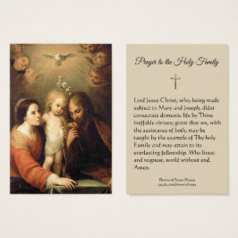 Heliga Family Prayer Jesus Mary St. Joseph Heliga Visitkort