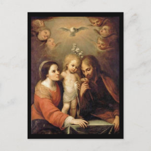Heliga Family with Cherubs by Gutierrez Vykort