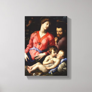 Heliga Family with Saint John Agnolo Bronzino 1540 Canvastryck