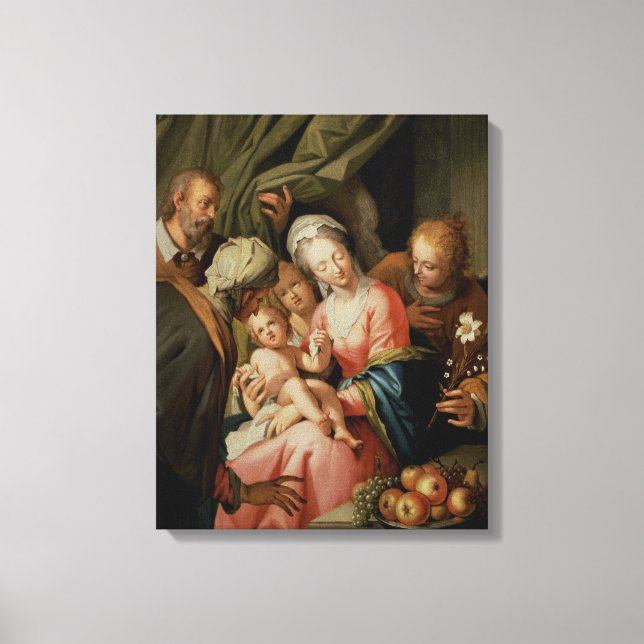 Heliga Family with St. Anne Canvastryck (Framsida)