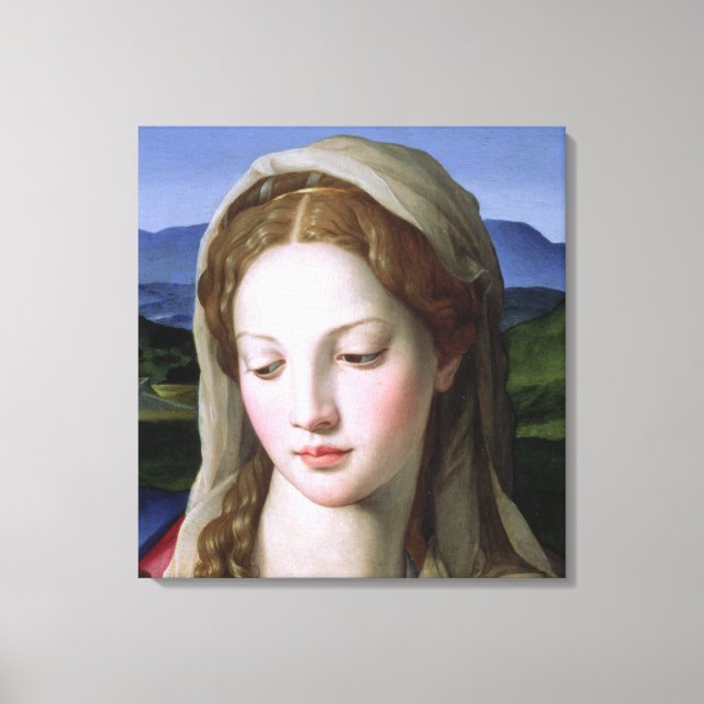 Heliga Family with St. Anne och spädbarnet St. Joh Canvastryck (Framsida)