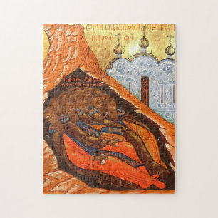 Heliga Far Slain på Sinai och Raithu Icon Pussel