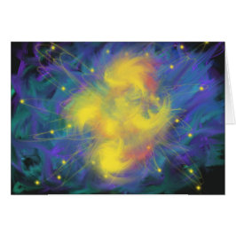 Heliga Fire Star Christian Prophetic Worship Art Hälsningskort