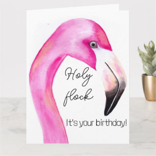 heliga flock det är din födelsedag flamingo hälsni kort