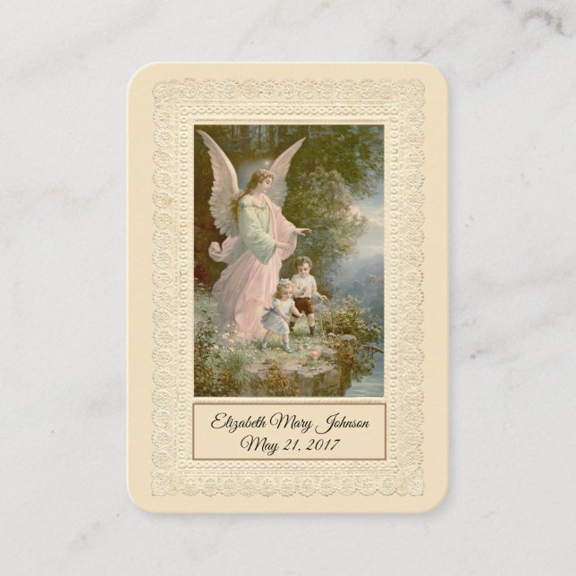 Heliga för att minnas katolskt Baby Visitkort (Framsida)