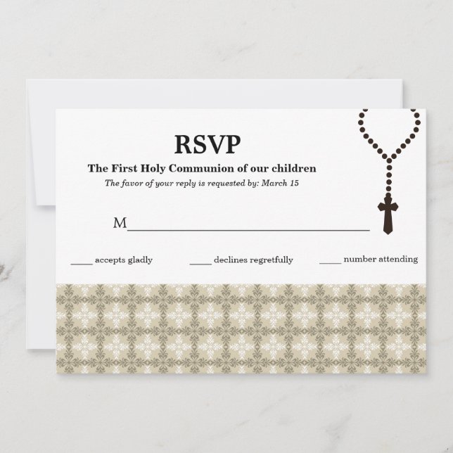 Heliga för svarskort, union inbjudningar (Framsida)