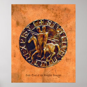 Heliga Försegling till Religiösan Knight Templar A Poster