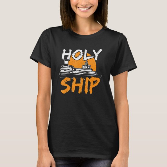 Heliga Frakt Cruising Vacation Family Resa T Shirt (Framsida)