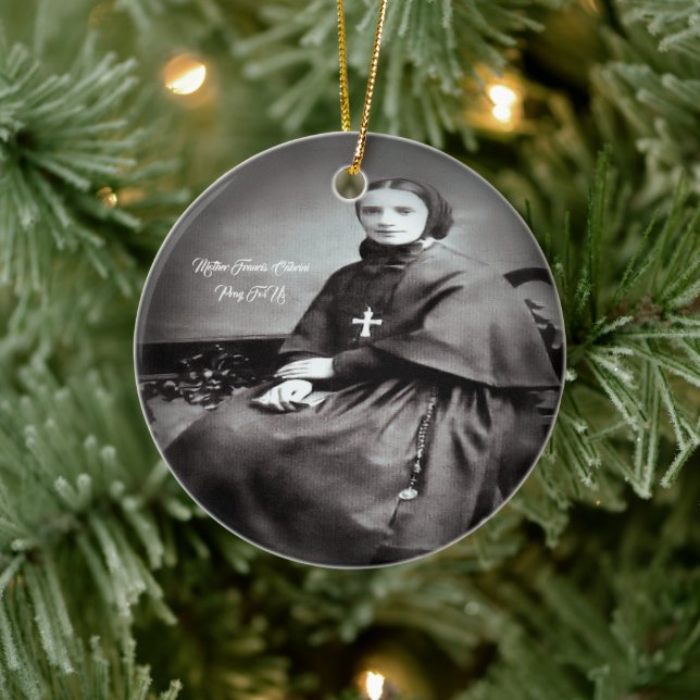 Heliga Franciskus Xavier Cabrini Julgransprydnad Keramik (Träd)