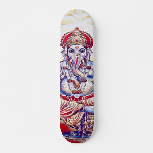 Heliga Ganesha Indie Inslag Anpassningsbar Pro Par Old School Skateboard Bräda 18 Cm (Framsida)