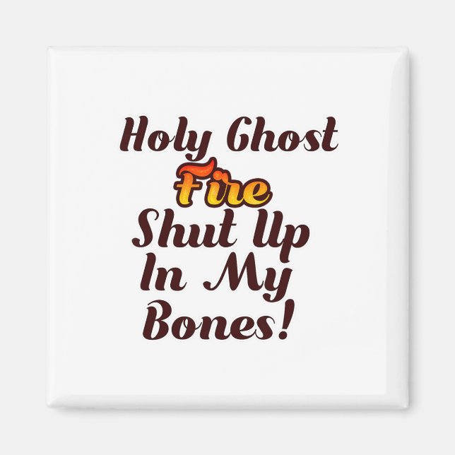 Heliga Ghost Fire Ghost Halloween Spooky Season Magnet (Framsidan)