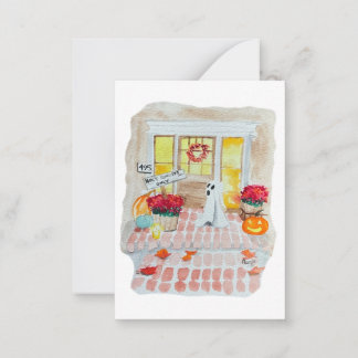 Heliga Ghost Funny Halloween-kort Anteckningskort