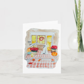 Heliga Ghost Funny Halloween-kort Anteckningskort