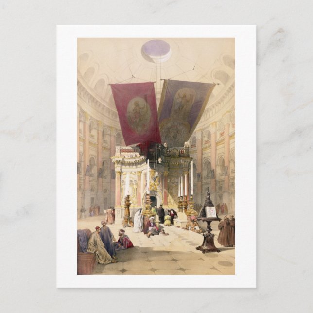 Heliga gravens kyrka, 10 april 1839, pla vykort (Framsida)