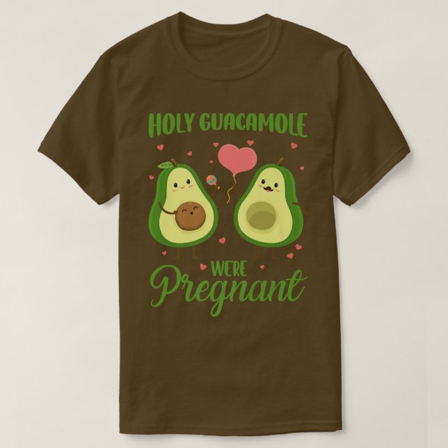 Heliga Guacamol var gravid Gravid Avokado  T Shirt (Design framsida)