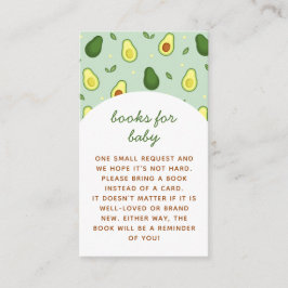 Heliga Guacamole Avocado Baby Shower Bok-begäran Tilläggskort